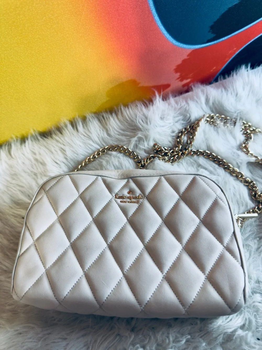 Kate Spade Carey Smooth Quilted Leather Mini‎ Camera Bag (TXABIN)